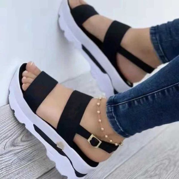 Sandalen Damen Sommermode Sexy Wedge High Heels Authentic H240328Q9CX