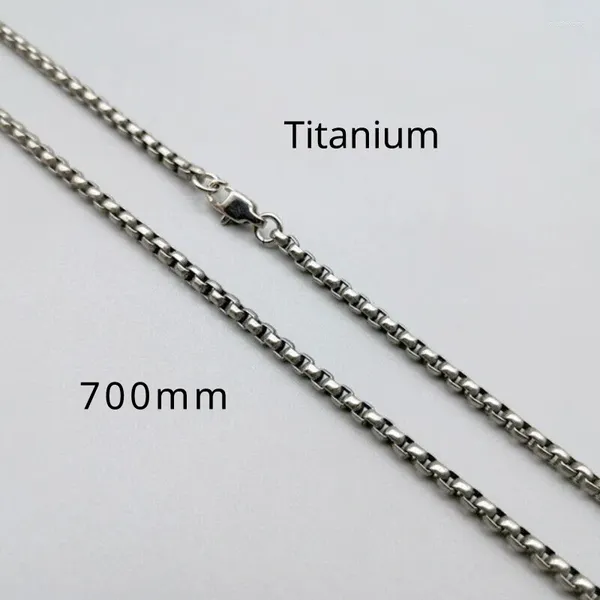 Ожерелья с подвесками, ожерелье-цепочка из чистого титана, 3 мм, мужские, унисекс, неаллергенный, для ухода за кожей, здоровый размер, полный, легкий и анти-