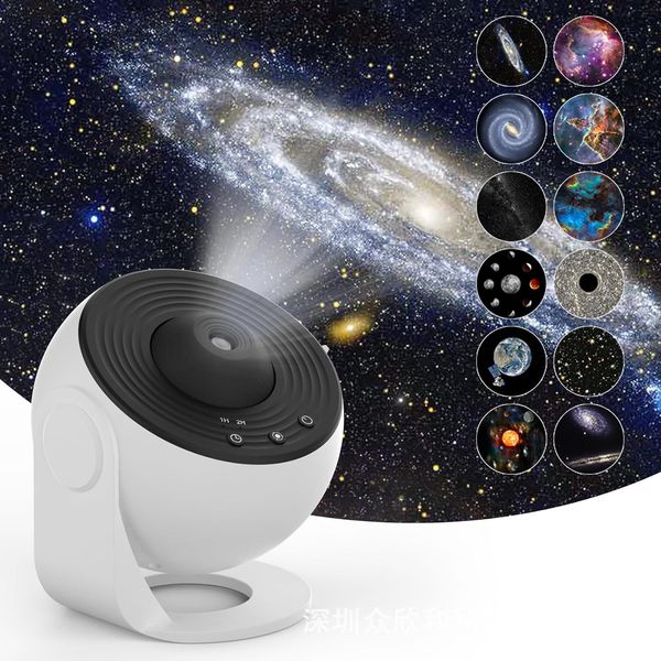 Gece Işık Galaxy Projector Starry Sky Projektör 360 ° Dönüş Planetaryum Lambası Çocuklar için Yatak Odası Sevgililer Günü Hediye Düğün Deco LXL28