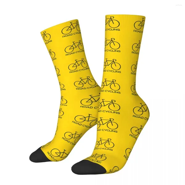 Мужские носки для езды на велосипеде, желтые велосипедные носки с принтом Энди Уорхола, мужские, мужские и женские, летние чулки из полиэстера