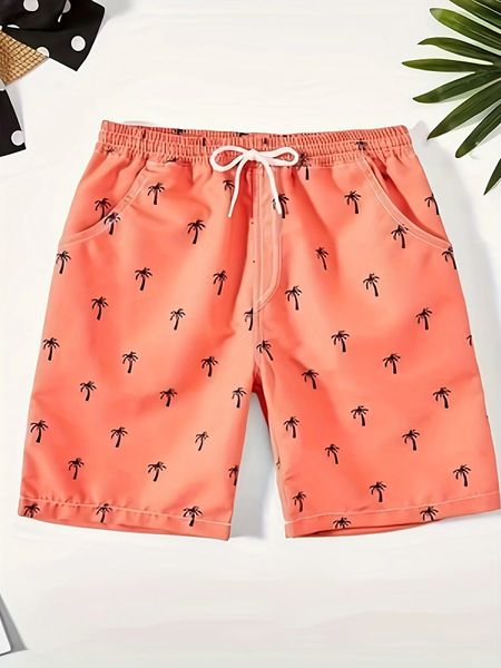 2024 Estate Nuovi Pantaloncini per bambini Fresco stile hawaiano Stampato Ragazzi Pantaloncini da surf Ragazzi Pantaloncini da spiaggia per adulti Nuoto Pantaloni sportivi Abbigliamento 240328