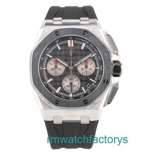 Top AP Relógio de Pulso Royal Oak Offshore Série 26420SO Anel Cerâmico de Aço de Precisão Voltar Tempo Transparente Moda Masculina Lazer Esportes Máquinas Relógio