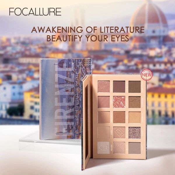 Accessori Focallure Firenze Eye Shadow Palette 15 colori Milk Coffee Earth Series Beauty Eye Makeup Ombretto opaco glitterato impermeabile