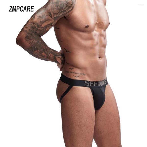 Cuecas Sexy Homens Jockstraps Algodão Aberto Backless Mens Briefs Seeinner Tanga Hombre Sissy Curto Gay Underwear Slip Thongs Jock Straps