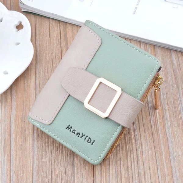 Portafogli Mini Portafoglio Moda Donna Portacarte Portamonete con cerniera Custodia in pelle PU Borsa per soldi Borsa da donna piccola pochette per ragazza