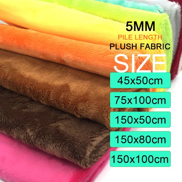 Stoff ZYFMPTEX Neue Ankunft 5mm Flor 50/80/100/150cm Minky Plüsch Stoff Für DIY Nähen Patchwork100% Polyester Telas Samt Stoff