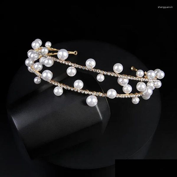 Haarspangen, Haarspangen, Strass, Perlen, handgefertigt, Band, weibliche Braut, Kopfschmuck, Reifen mit Make-up-Styling-Zubehör.Drop Delivery Schmuck Otb06