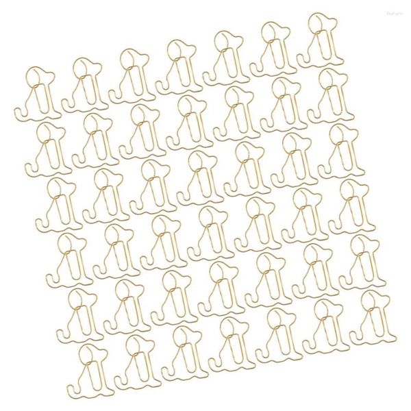 Quadros 100 pcs sentado cão clipe de papel pasta clipes bonitos modelagem metal criativo documento paperclips escritório para