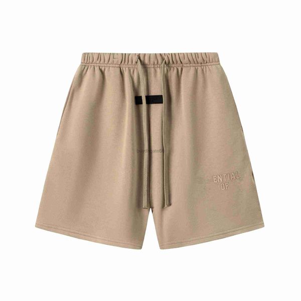 Shorts masculinos e femininos de rua alta designer de moda Essentialshorts reunindo bordados reflexivos letras de silicone cordão de 5 pontos unissex estilo solto gucf