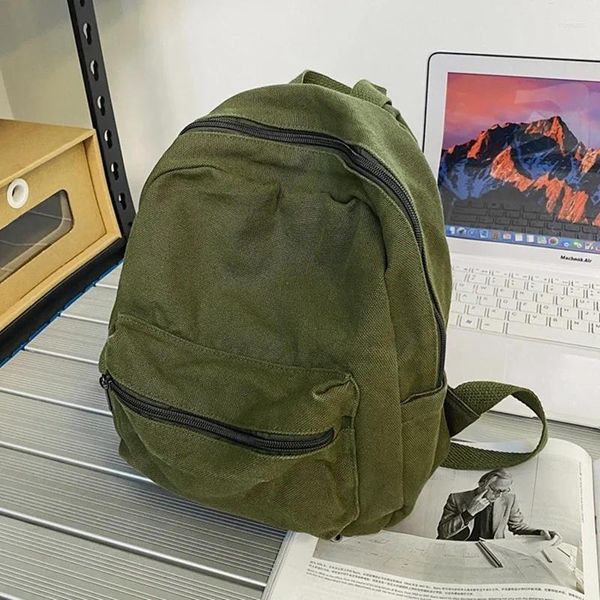 Okul çantaları gençlik küçük boy tuval tekstil kuran trend backpack genç 90'lar moda grunge şık kumaş bez seyahat mini çanta