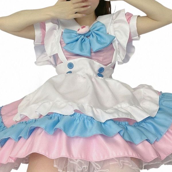 Japanische Kawaii Anime Cosplay Maid Kostüme Lolita Dr. Halen Kostüme für Frauen Nette Katze Mädchen Party Princ Outfits S-5X U1aa #