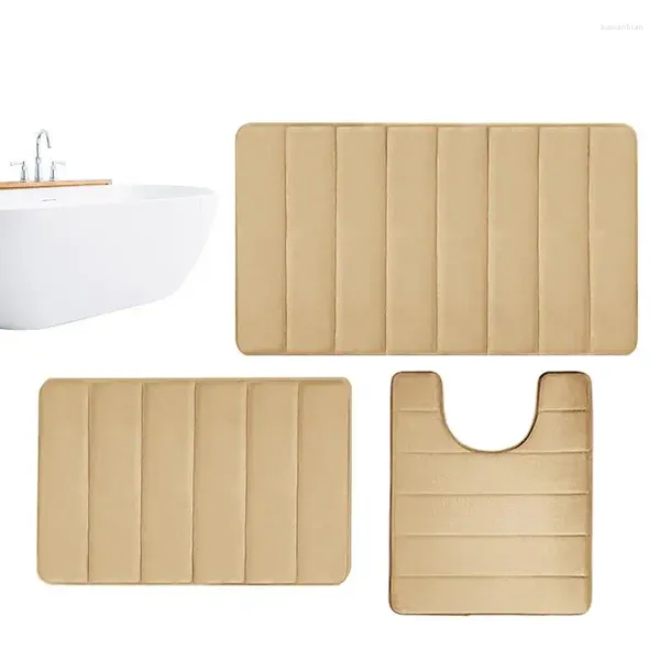 Tappetini da bagno Set tappetini da bagno Set WC ad assorbimento d'acqua spessa in piedi per ristoranti Palestre Parrucchieri Bagni Case