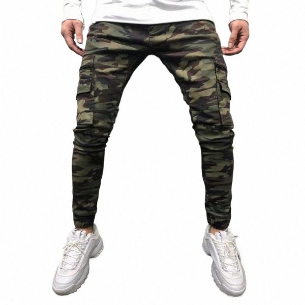 Herren Fi Trend Camoue Jeans Jugend Persality Slim Trend Jeans Hosen Frühling und Herbst Cargo 2022 Neue Herrenhosen s9Hf #