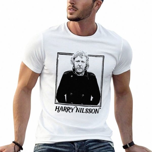 Harry Nilss T-shirt estiva supera i pesi massimi oversize T-shirt a maniche corte tinta unita da uomo d5ez #