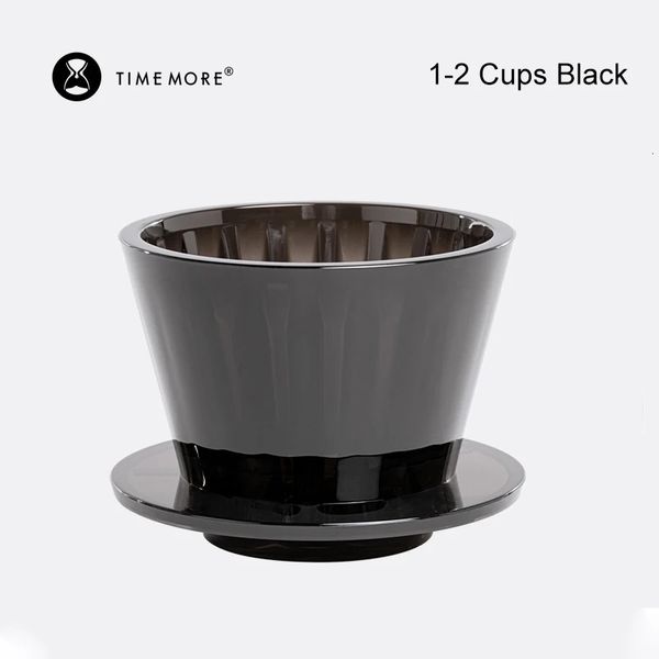 Timemore B75 Ondas de café Cristal Eye Crystal Over Over Coffee Filter PCTG 1-2 Copas de cafeteira de cafeteira Bottom Aumento da uniformidade 240313