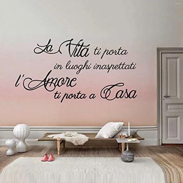 Adesivos de janela Frases de parede criativas Citação Flor Personalidade Carta Moda Decoração Interior