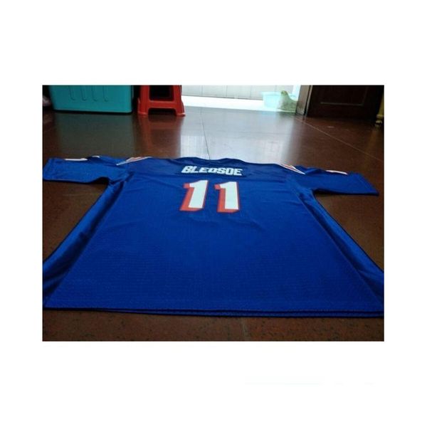 American College Football Wear, seltenes blaues Goodjob-Männer-11-Drew-Bledsoe-Team, herausgegeben 1990, weißes Trikot, Größe S-4XL oder individuell, beliebiger Name, Anzahl Ottnk