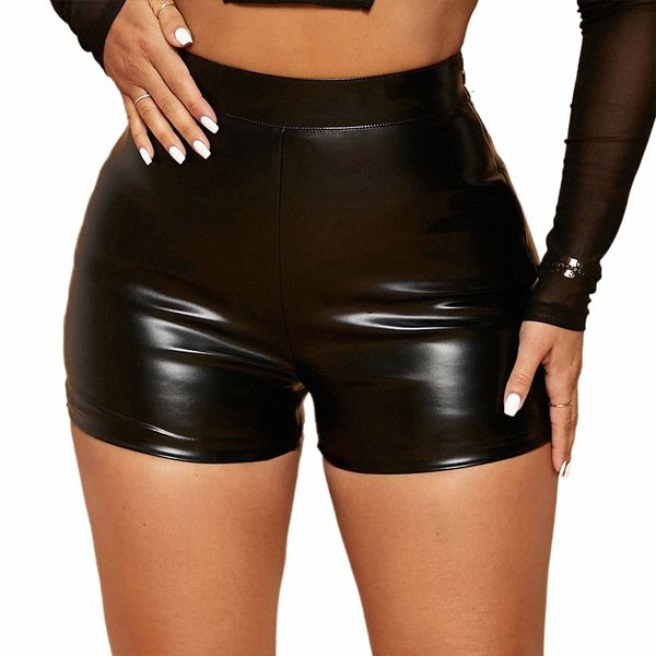 Boate calças quentes shorts para roupas femininas cor sólida elástica cintura alta estiramento push up preto sexy calças finas esportes 697i #