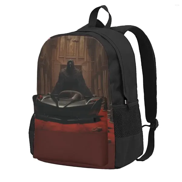 Mochila spassionate esportes carro místico gótico ao ar livre mochilas menino casual sacos de escola alta colorido durável mochila