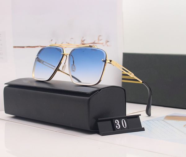 2024 модные дизайнерские солнцезащитные очки для мужчин, классические солнцезащитные очки Dit 1227 с металлической квадратной оправой, популярные ретро-авангардные уличные солнцезащитные очки с защитой от ультрафиолета 400