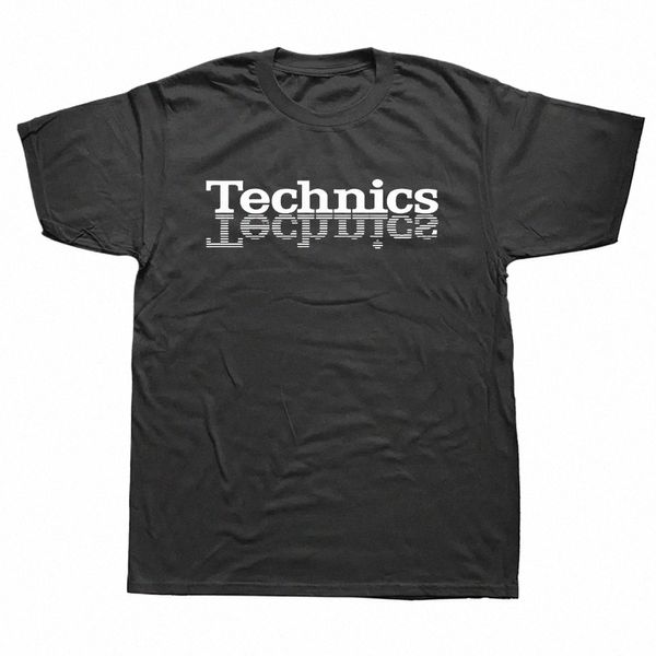 Technics Dj Giradischi Musica House Techno Elettrico Hip Hop T-shirt Grafica Streetwear Manica corta Regali di compleanno T-shirt A651 #