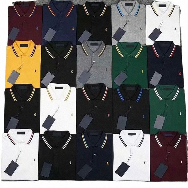 Polos dos homens Perry mens camisa polo clássica bordada mulheres camisetas de manga curta tamanho superior B1Pp #