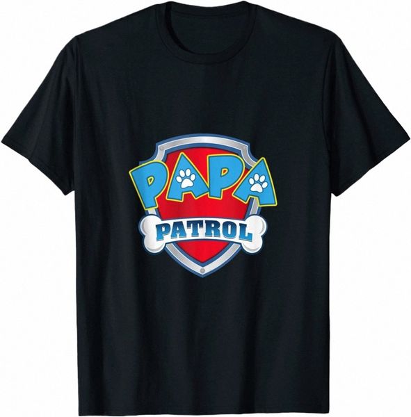 Camisa engraçada da patrulha da PAPA - camisa do presente de aniversário T do pai da mãe do cão.Novo 100% Cott Manga Curta O-pescoço Camisetas Casuais Tamanho S-3XL X8mY #