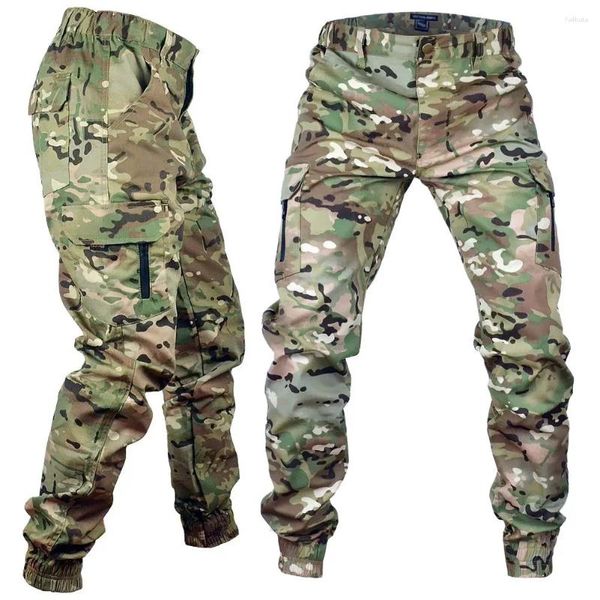 Erkekler Pantolon Taktik Kamuflaj Joggers Açık Ripstop Kargo Çalışma Giysileri Yürüyüş Bizi avlıyor Bizi Savaş Pantolonları Sokak Giyim