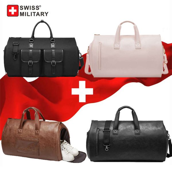 SWISS MILITARY Herren-Business-Kleidungsstück, faltbar, für Reisen, für Anzug, mit Schuhfach, Sporttasche, Umhängetaschen, Handtasche
