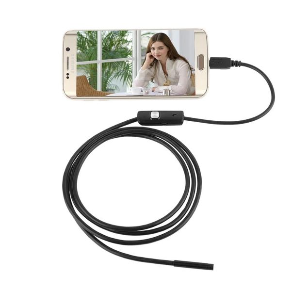 5.5mm yüksek tanımlı su geçirmez Android cep telefonu bilgisayar USB endoskop video endüstriyel boru hattı araba endoskop 1m1. Android endoskop kamerası için
