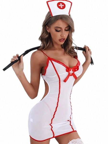 Frauen Sexy Krankenschwester Uniform Cosplay Für Sex Degustati Krankenschwester Freche Krankenschwester Outfit Nachtwäsche Babydoll Sexy Dessous 17YP #