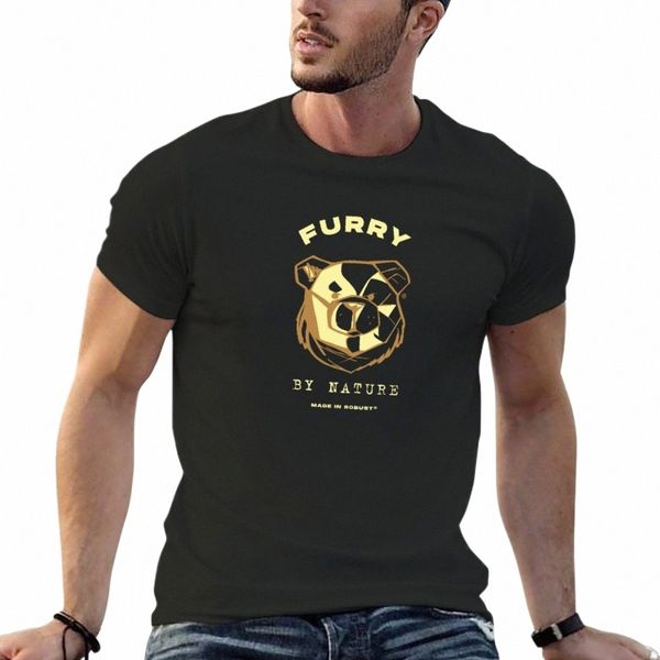 robusto BEAR NATURE FURRY T-Shirt suor camisa roupas estéticas tops mens camisetas simples X0QD #