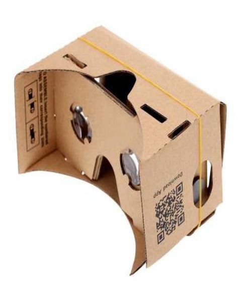 Óculos de visualização 3D para celular VR de realidade virtual de papelão Google DIY para tela de 50quot Whole1821068