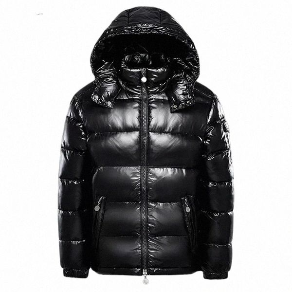 Jaqueta preta plus size casaco solto com capuz roupas acolchoadas jaqueta bomber jaqueta masculina de luxo inverno w5Tn #