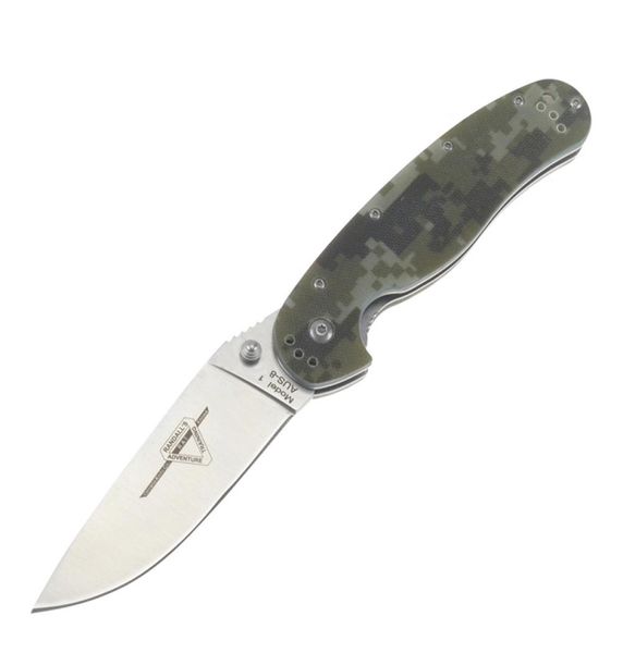Ontario RAT Modelo 1 faca dobrável tática de alta qualidade AUS8 lâmina afiada G10 lidar com facas de sobrevivência de acampamento OEM3317279