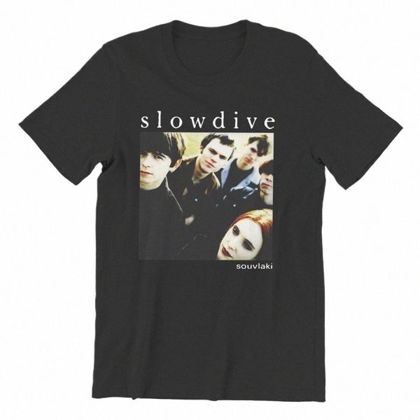 slowdive Tour anni '90 Uomo T-shirt Novità Tee Shirt Manica corta O Collo T-shirt Cott Grafica stampata Abbigliamento W65T #