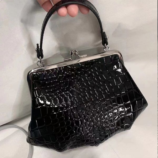 Grande bolsa feminina pele de crocodilo designer saco clássico axilas saco das mulheres tote sacos de couro real moda sacos de ombro