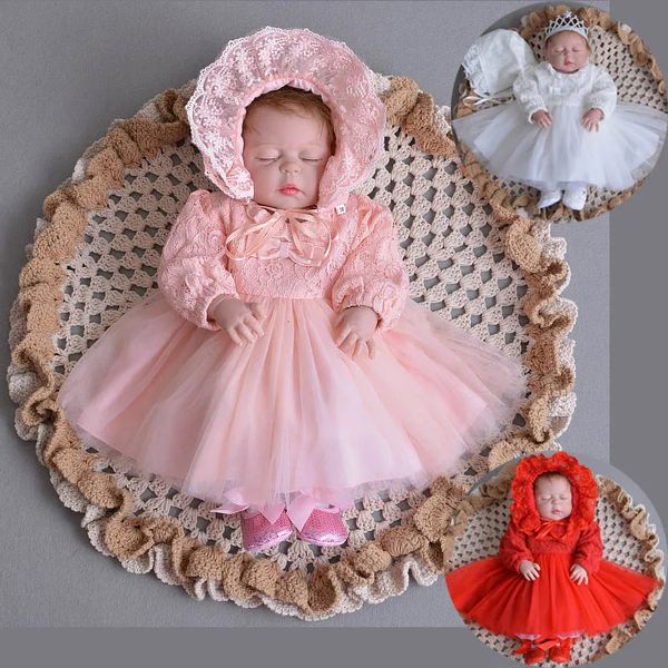 Babykleid Prinzessin Langarm Baby Kleid geboren