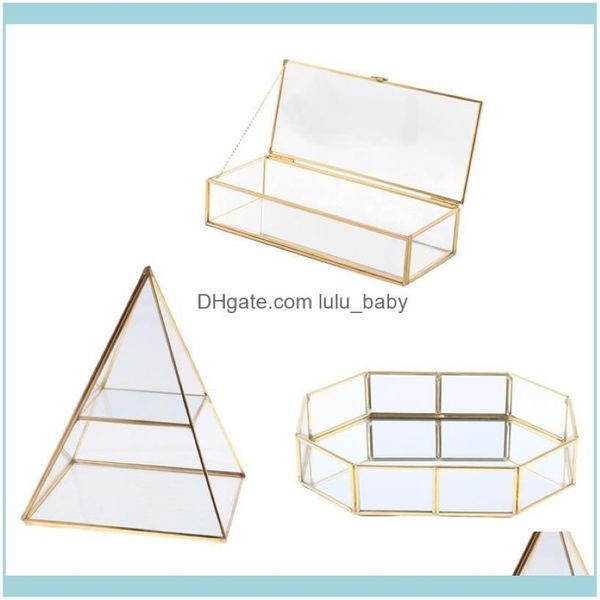 Verpackung Schmuckstück-Aufbewahrungskoffer Shinnie Damen Schmuckständer Pyramide Klarglasbox Schmuckdisplay Kosmetiktablett 336R