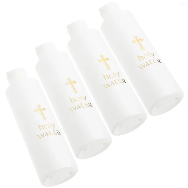 Vasos 4 pcs o presente garrafa de água benta profissional exorcismo recipiente doméstico balão branco batismo acessório portátil