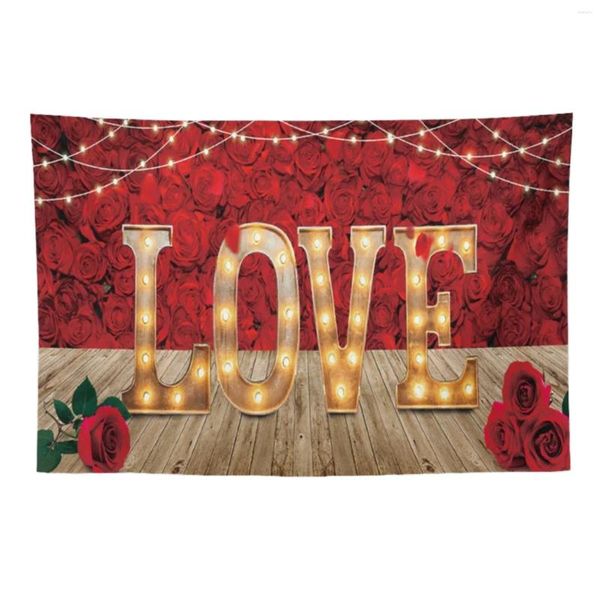 Wandteppiche, Motiv: Valentinstag-Flagge, Wandteppich für Wohnzimmer, Schlafzimmer, Wohnheim, Heimdekoration, 7 x 8 Fuß / 5 7 Fuß, A Sign Nail