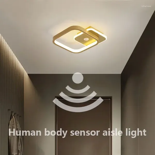 Luzes de teto modernas LED luz na sala de estar quarto corredor escada sensor de movimento pendente