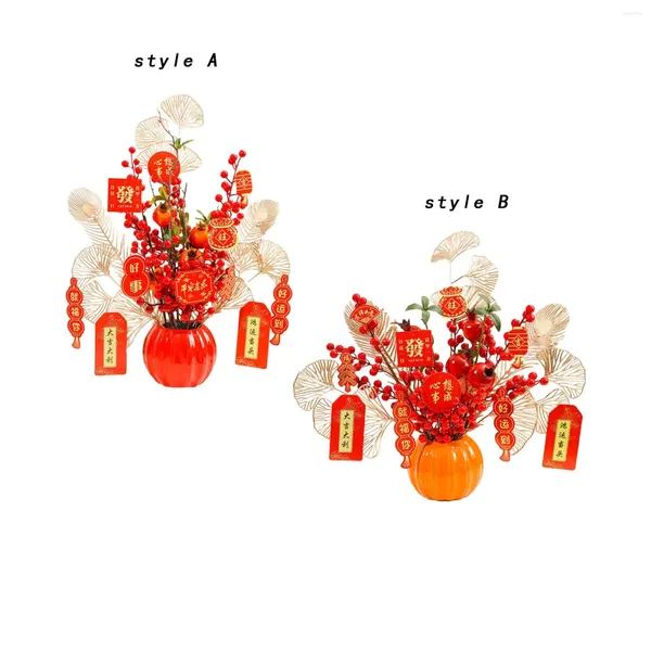 Flores decorativas Vaso de flor de estilo chinês para casas para salas de jantar Counters