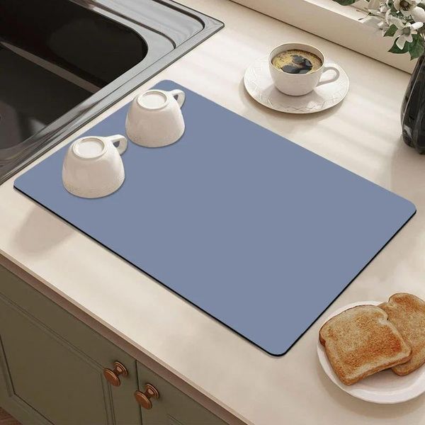 Teppichen Küchenschale Abflussmatte Diatomit Abflusspolster Super absorbierende Arbeitsplatte Protektisch Tischemat