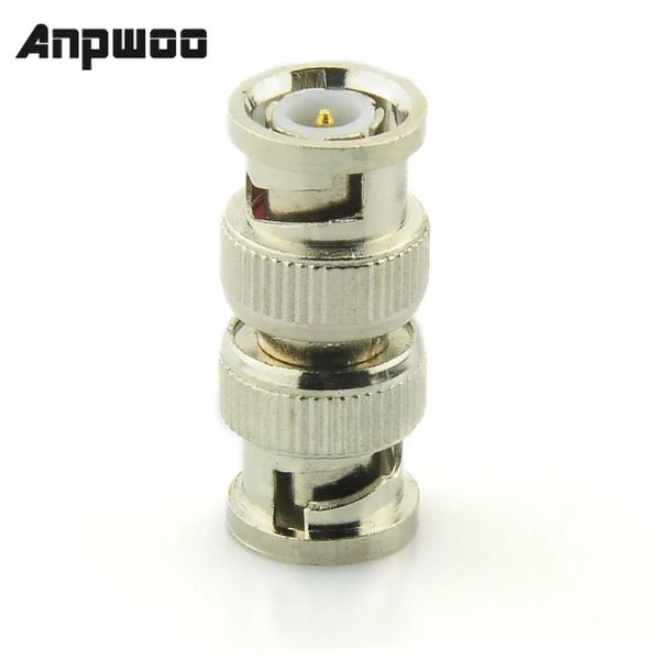 Anpwoo bnc macho para macho adaptador conectores rg59 acoplador coaxial para câmera cctv