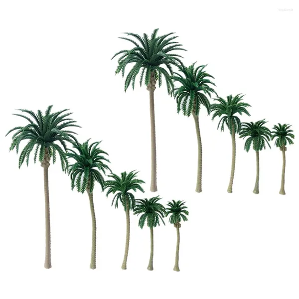 Dekorative Blumen Baum Modell Figur Landschaft Desktop Ornament für Strand Tropischen Dschungel Luau Hawaiian Party Liefert 10 stücke