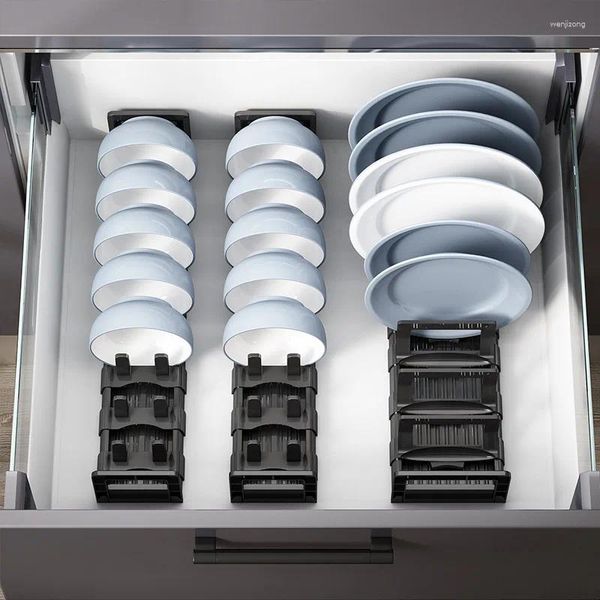 Espaço de armazenamento de cozinha alumínio dreno tigela rack talheres gaveta prato prateleira de suprimentos sem unhas