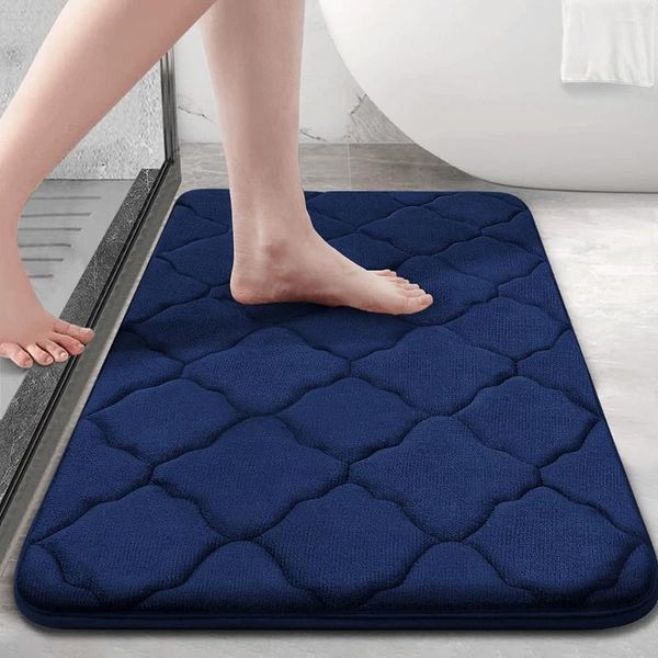 Tapetes de banho Memory Foam Banheiro Tapete Anti-Slip Mat Piso Ultra Macio Não-Slip Máquina Absorvente de Água Lavável