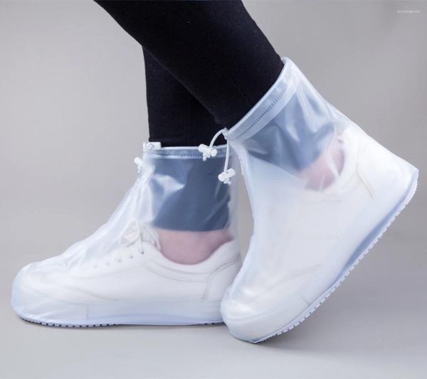 Sapatos de caminhada à prova dwaterproof água sapato cobre chuva reutilizável overshoes protetor engrossar anti-deslizamento bota homens mulheres crianças acessórios
