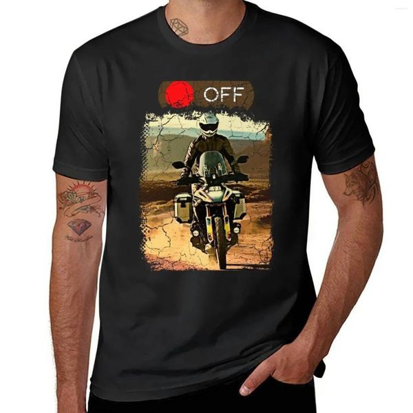 Erkek tankları yol kapalı yol kaydırma büyük iz motosiklet tişört komik tişört yaz kısa özel gömlek